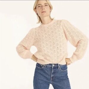 J. Crew Light Pink Crew Neck Sweater